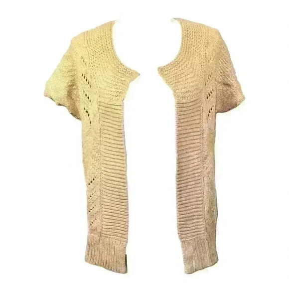 WORTHINGTON Womans TAUPE Knit ALL SEASON Open Front SHRUG Cardigan Sweater Med - Picture 6 of 7